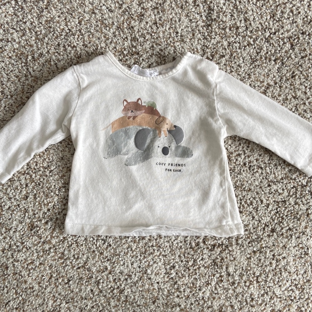 Zara Long Sleeve Tee. Size 3-6m. EUC.
